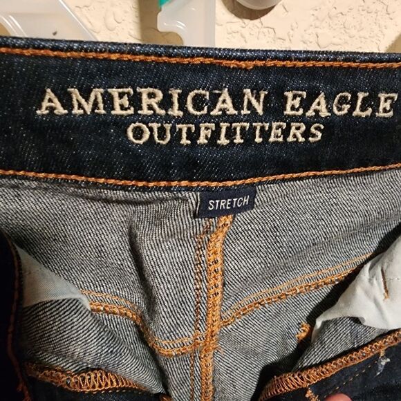 American Eagle Outfitters- Women’s Dark Wash Tom Girl 5-Button Jeans, Size 0 - Picture 3 of 6